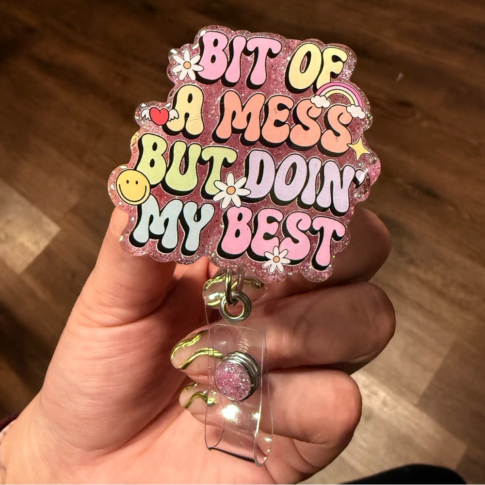 Colorful Badge Reel with Positive Message